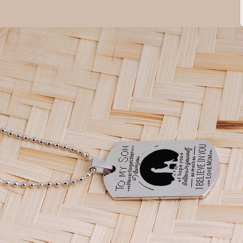 I Believe In You -To My Son Necklace Love Mom - Picture 1 of 5